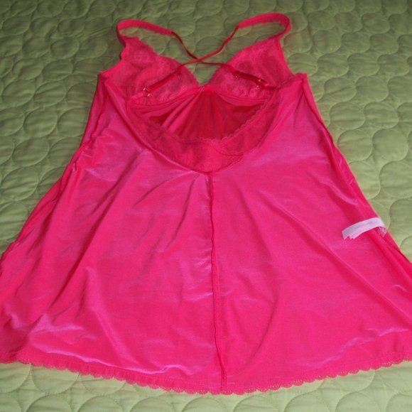 Victoria's Secret Rose Color Nightgown with Lacy - Picture 14 of 16